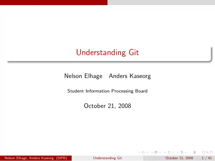 understanding git