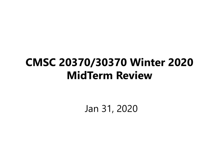 cmsc 20370 30370 winter 2020