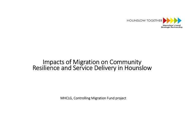 impacts of migration on community resilience and service