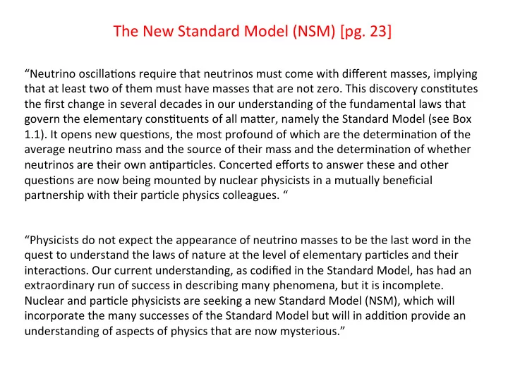 the new standard model nsm pg 23