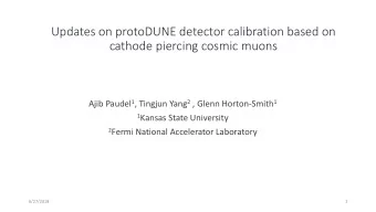 Updates on protoDUNE detector calibration based on  cathode piercing cosmic muons Ajib Paudel 1 ,