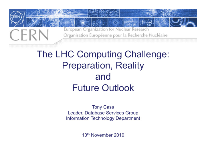 the lhc computing challenge preparation reality and