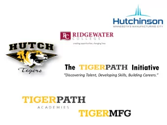 The  Initiative Discovering Talent, Developing Skills, Building Careers.  CURRENT SITUATION