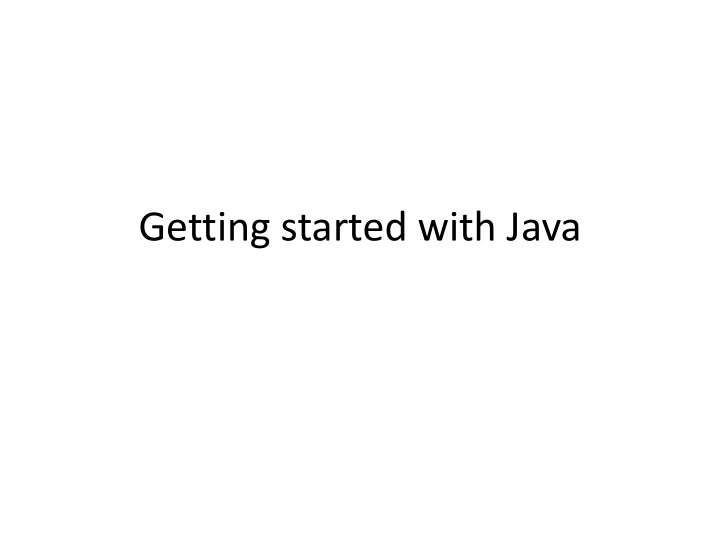 getting started with java magic lines