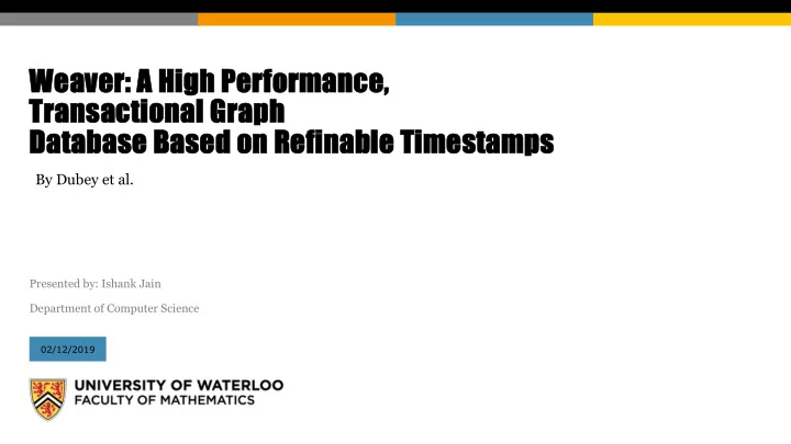 we weaver a hig high h performance tr transa sacti tional