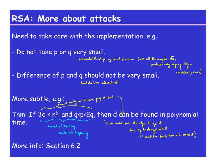 rsa more about attacks