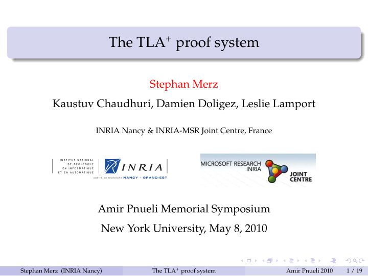 the tla proof system