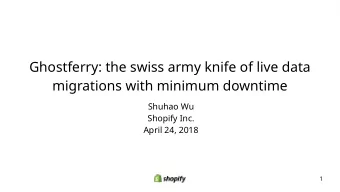 Ghostferry: the swiss army knife of live data  migrations with minimum downtime  Shuhao Wu  Shopify