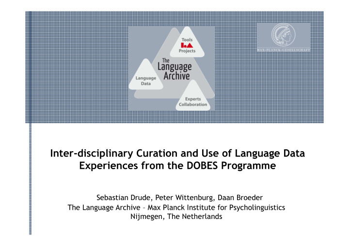 inter disciplinary curation and use of language data