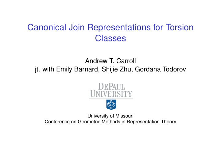 canonical join representations for torsion classes
