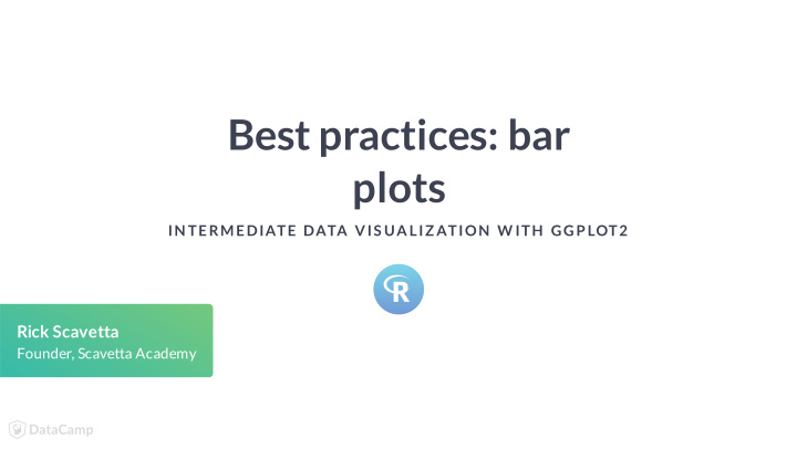 best practices bar plots