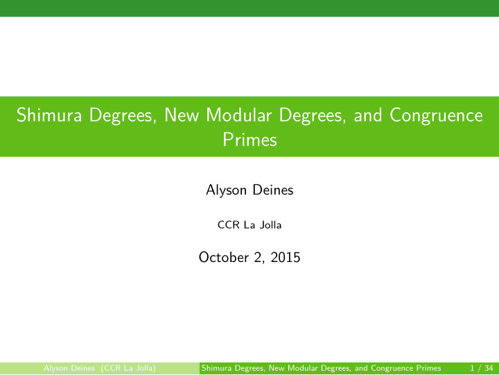 shimura degrees new modular degrees and congruence primes