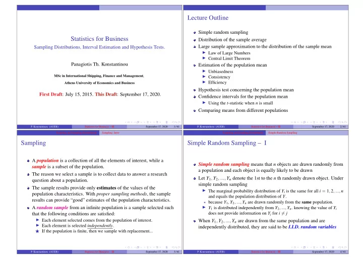 lecture outline