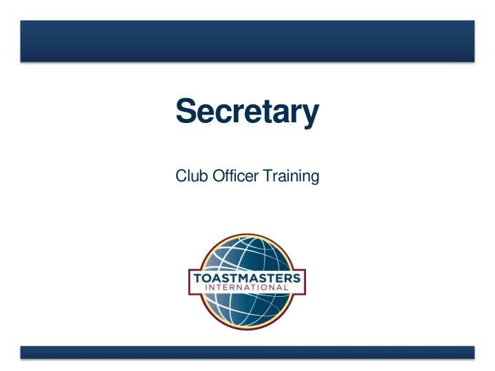 secretary