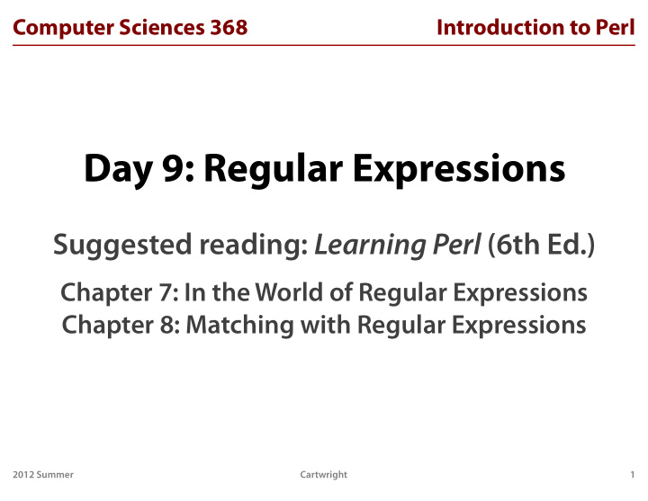 day 9 regular expressions