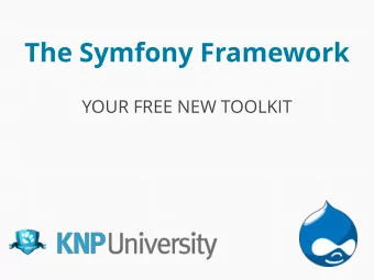 The Symfony Framework  YOUR FREE NEW TOOLKIT  Hallo! &gt; Lead contributor to the Symfony
