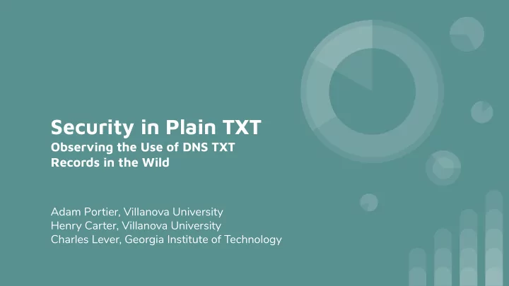 security in plain txt