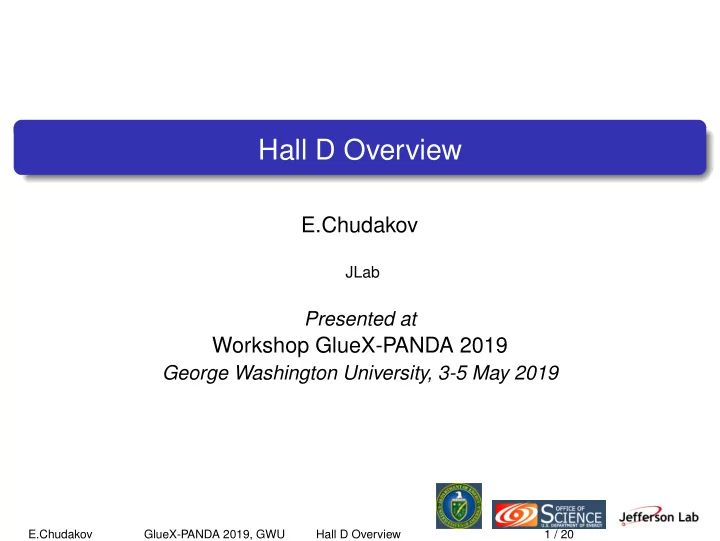 hall d overview