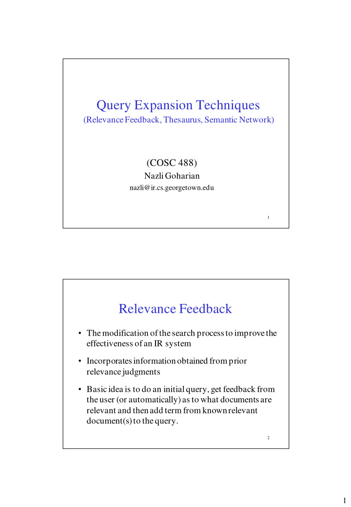 query expansion techniques