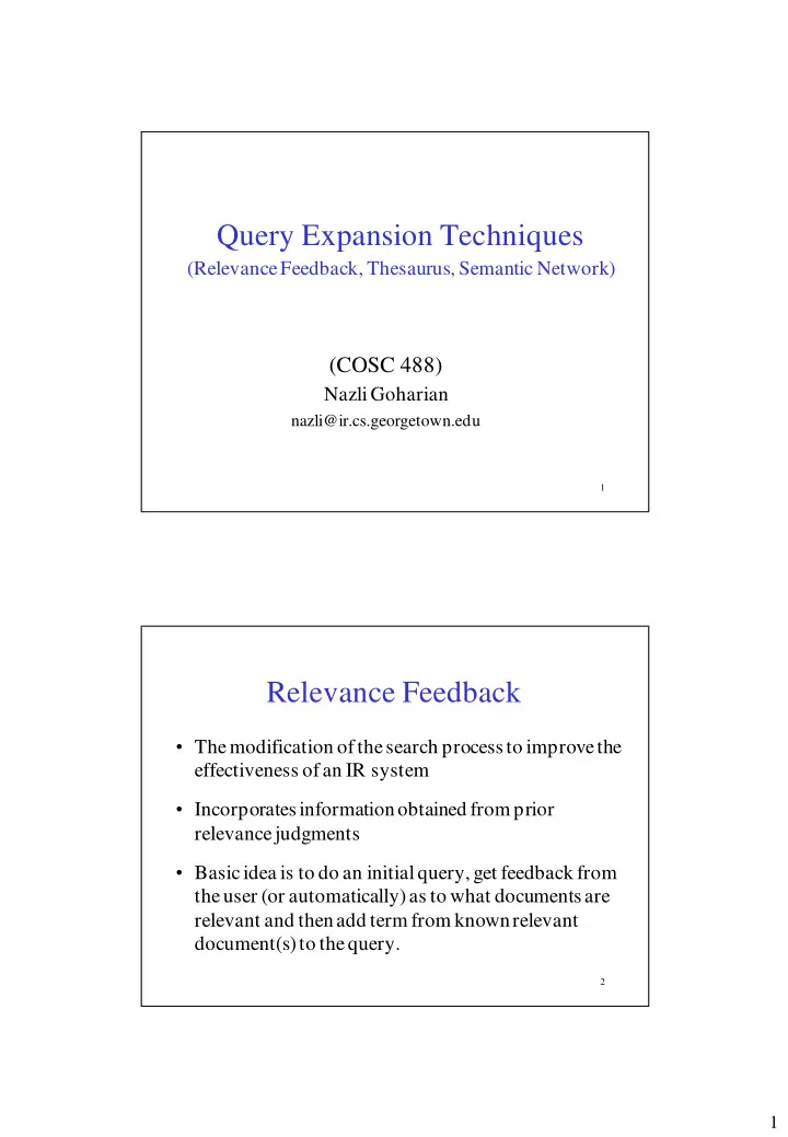 query expansion techniques