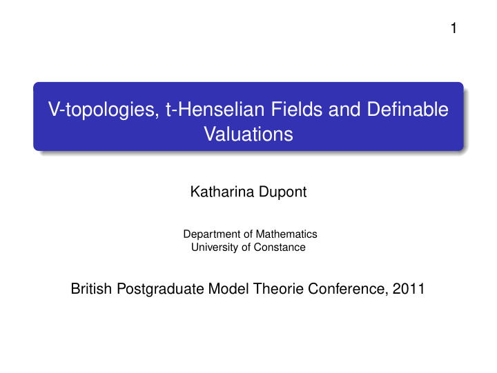 v topologies t henselian fields and definable valuations