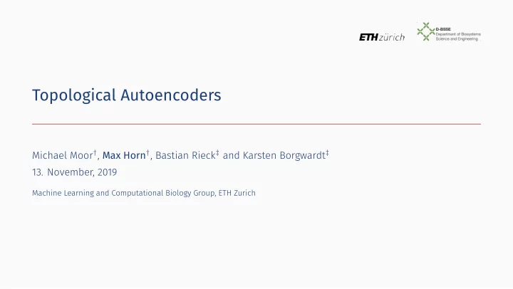 topological autoencoders