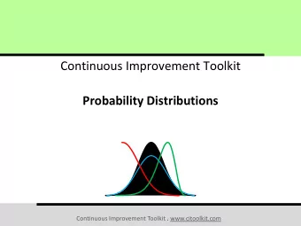 Continuous Improvement Toolkit  Probability Distributions Continuous Improvement Toolkit .