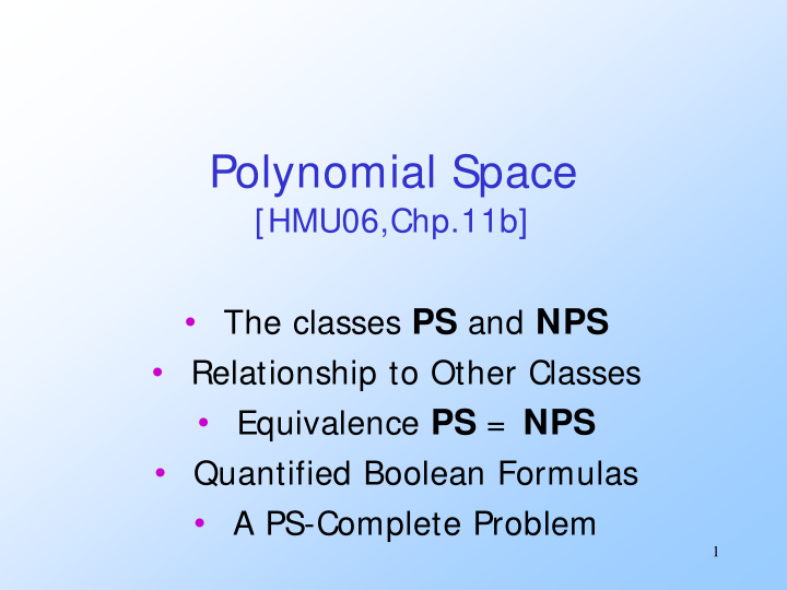 polynomial space
