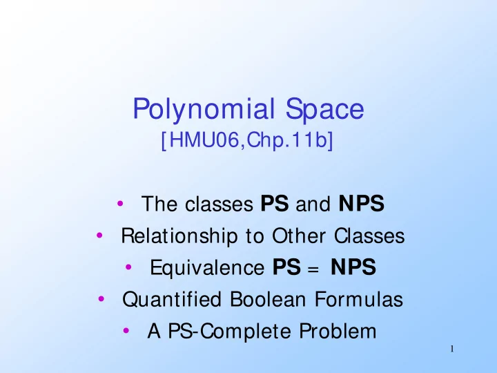polynomial space