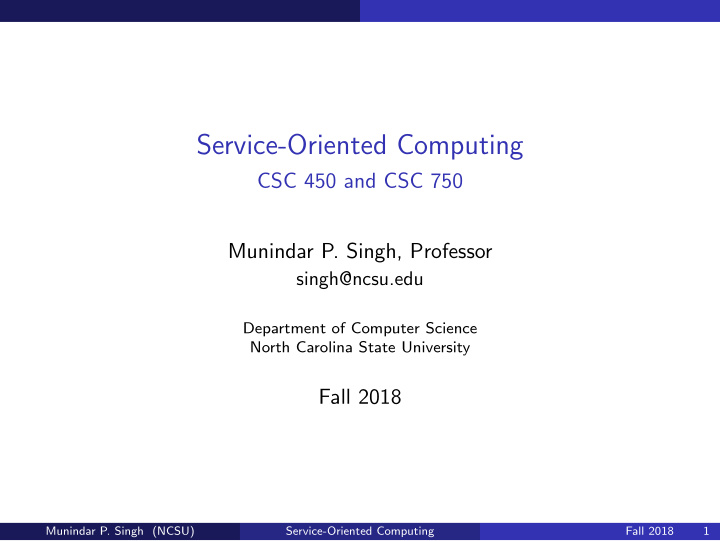 service oriented computing