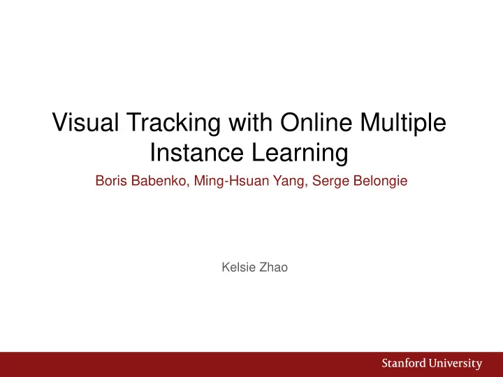 instance learning
