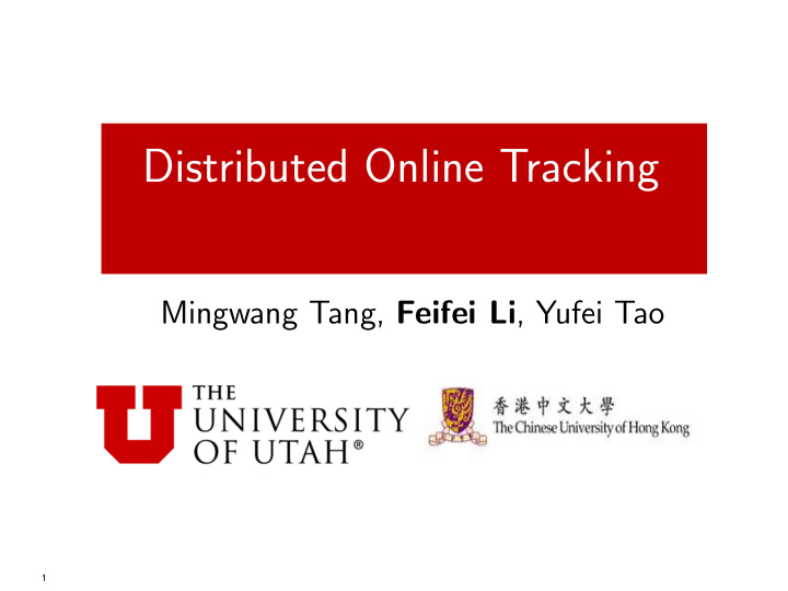 distributed online tracking