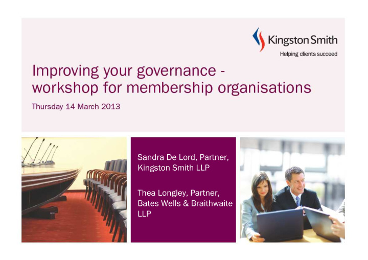 improving your governance workshop for membership