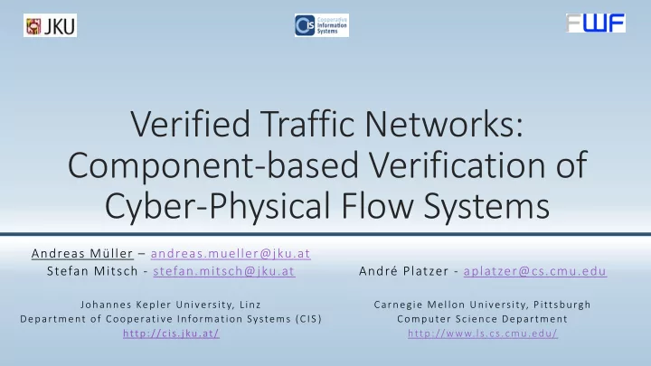 component based verification of