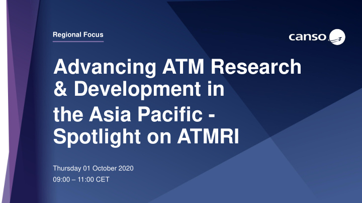 advancing atm research development in the asia pacific