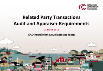 Related Party Transactions  Audit and Appraiser Requirements  21 March 2018  EAD Regulation
