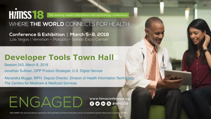 developer tools town hall