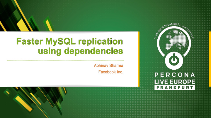 faster mysql replication using dependencies