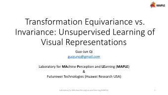 Transformation Equivariance vs.  Invariance: Unsupervised Learning of  Visual Representations