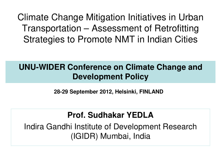 climate change mitigation initiatives in urban