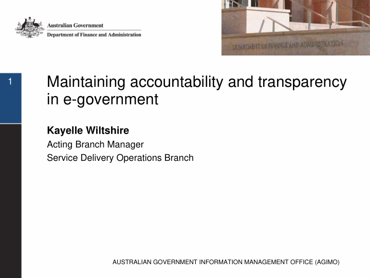 maintaining accountability and transparency