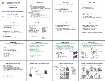 Assignments  Office Hours  Graded Work  CPSC 314 Computer Graphics   project   extra TA
