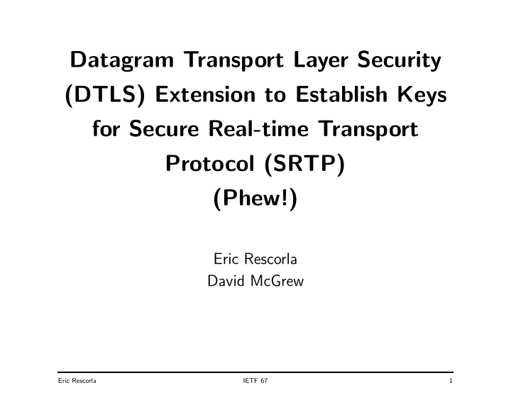 datagram transport layer security dtls extension to