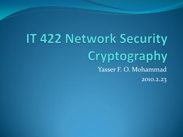 yasser f o mohammad 2010 2 23 reminder 1 active attacks