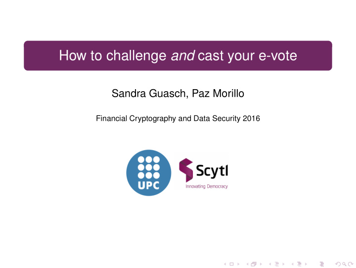 how to challenge and cast your e vote