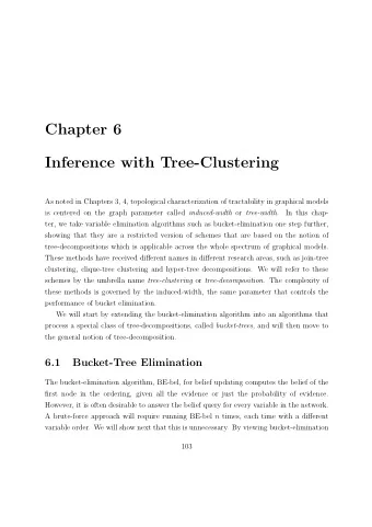 Chapter 6  Inference with Tree-Clustering  As noted in Chapters 3, 4, topological characterization