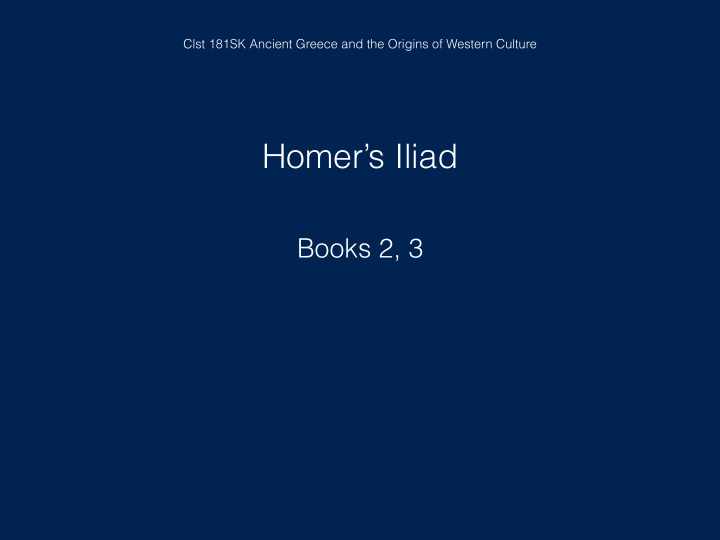 homer s iliad