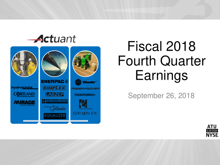 fiscal 2018 fourth quarter earnings