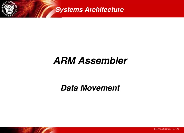 arm assembler
