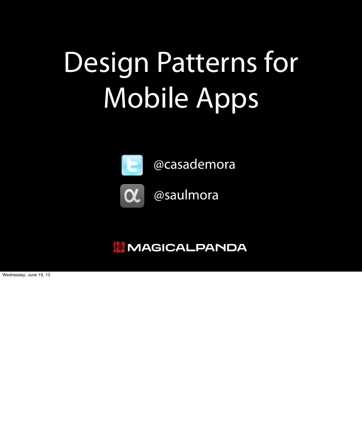 design patterns for mobile apps